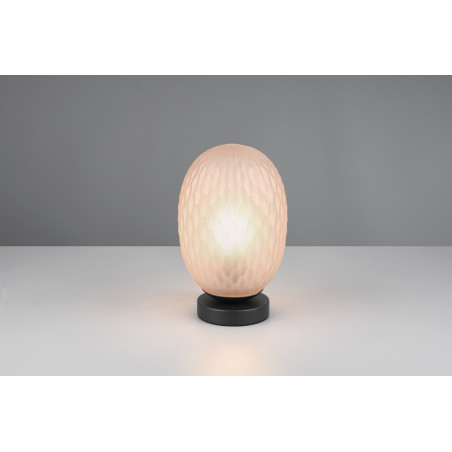 Lampa stołowa Trio Facette | Bursztynowe szkło, 17cm