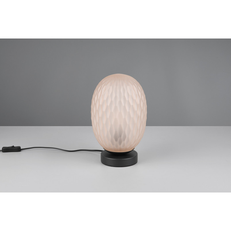 Lampa stołowa Trio Facette | Bursztynowe szkło, 17cm