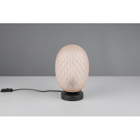 Lampa stołowa Trio Facette | Bursztynowe szkło, 17cm