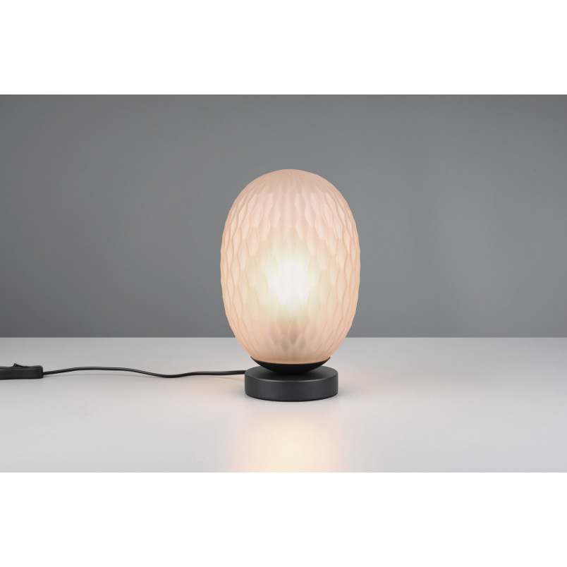 Lampa stołowa Trio Facette | Bursztynowe szkło, 17cm