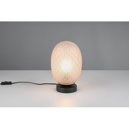 Lampa stołowa Trio Facette | Bursztynowe szkło, 17cm