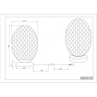 Lampa stołowa Trio Facette | Bursztynowe szkło, 17cm