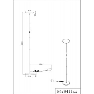 Lampa podłogowa LED Reality Specter | 178cm, Regulacja