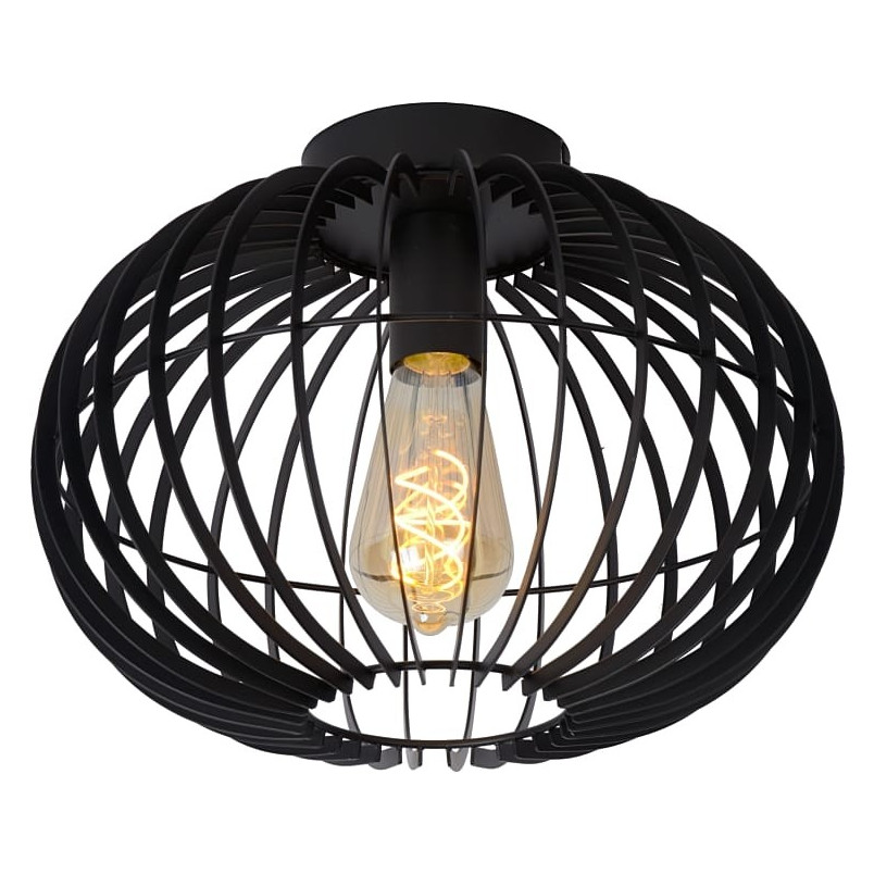 Plafon druciany okrągły Reda 32cm czarny Lucide | Sklep z Lampami
