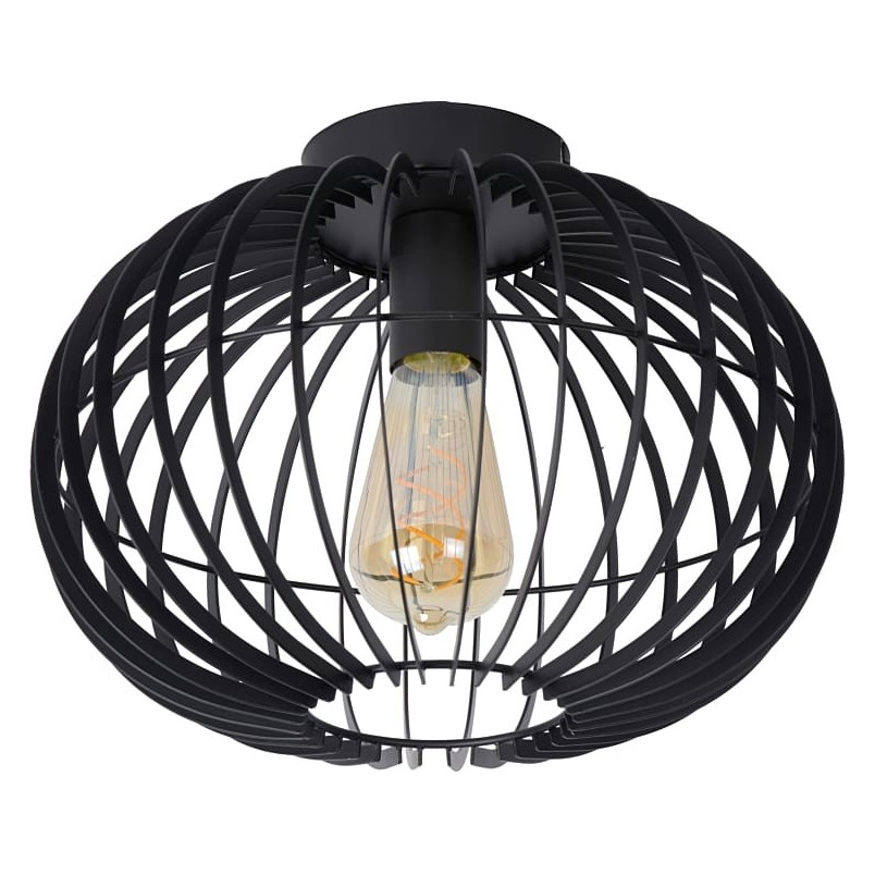 Plafon druciany okrągły Reda 32cm czarny Lucide | Sklep z Lampami