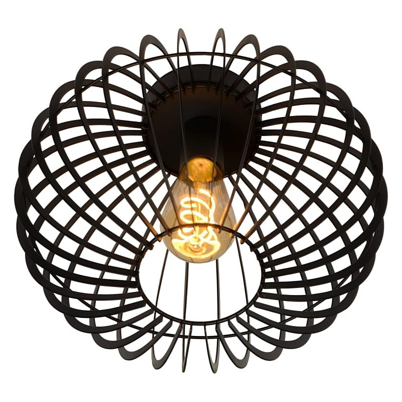 Plafon druciany okrągły Reda 32cm czarny Lucide | Sklep z Lampami