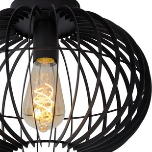 Plafon druciany okrągły Reda 32cm czarny Lucide | Sklep z Lampami