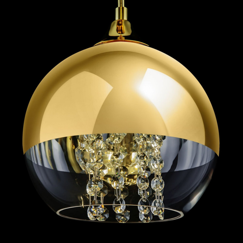 Lampa wisząca szklana złota Maytoni Fermi 30cm | Sklep z lampami
