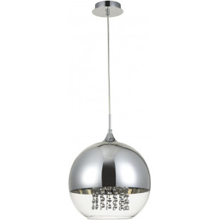 Lampa wisząca Maytoni Fermi: Szklany glamour z kryształkami | 30cm