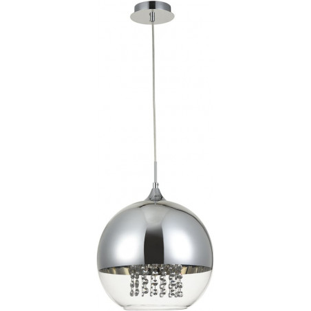 Lampa wisząca Maytoni Fermi: Szklany glamour z kryształkami | 30cm