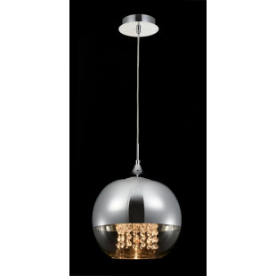 Lampa wisząca Maytoni Fermi: Szklany glamour z kryształkami | 30cm