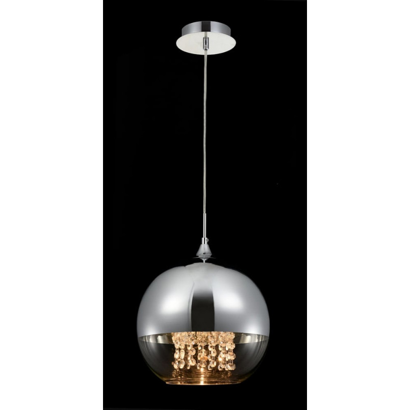 Lampa wisząca Maytoni Fermi: Szklany glamour z kryształkami | 30cm