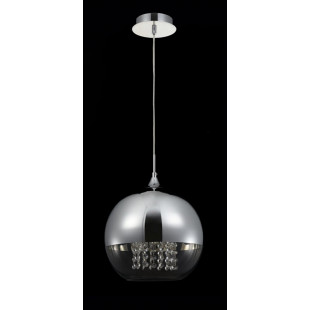 Lampa wisząca Maytoni Fermi: Szklany glamour z kryształkami | 30cm