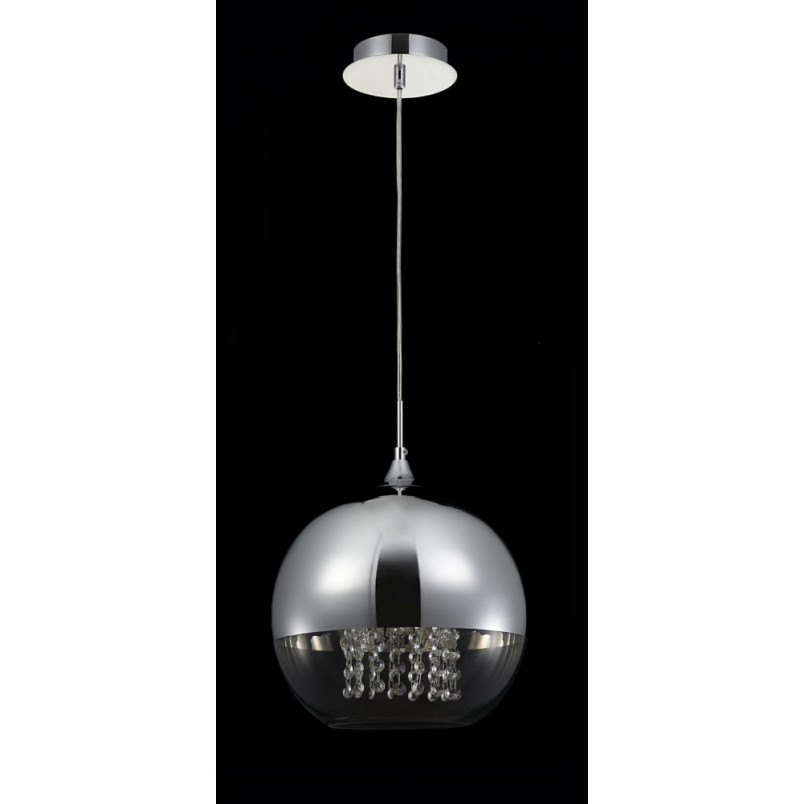 Lampa wisząca Maytoni Fermi: Szklany glamour z kryształkami | 30cm