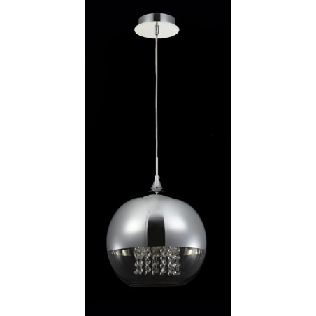 Lampa wisząca Maytoni Fermi: Szklany glamour z kryształkami | 30cm