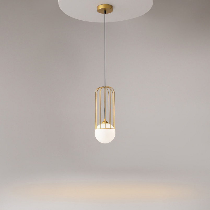 Lampa wisząca Telford - Szkło, Biało-Złota | Maytoni