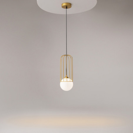 Lampa wisząca Telford - Szkło, Biało-Złota | Maytoni
