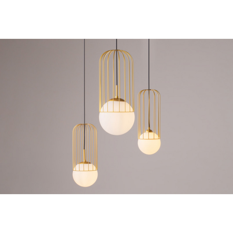 Lampa wisząca Telford - Szkło, Biało-Złota | Maytoni