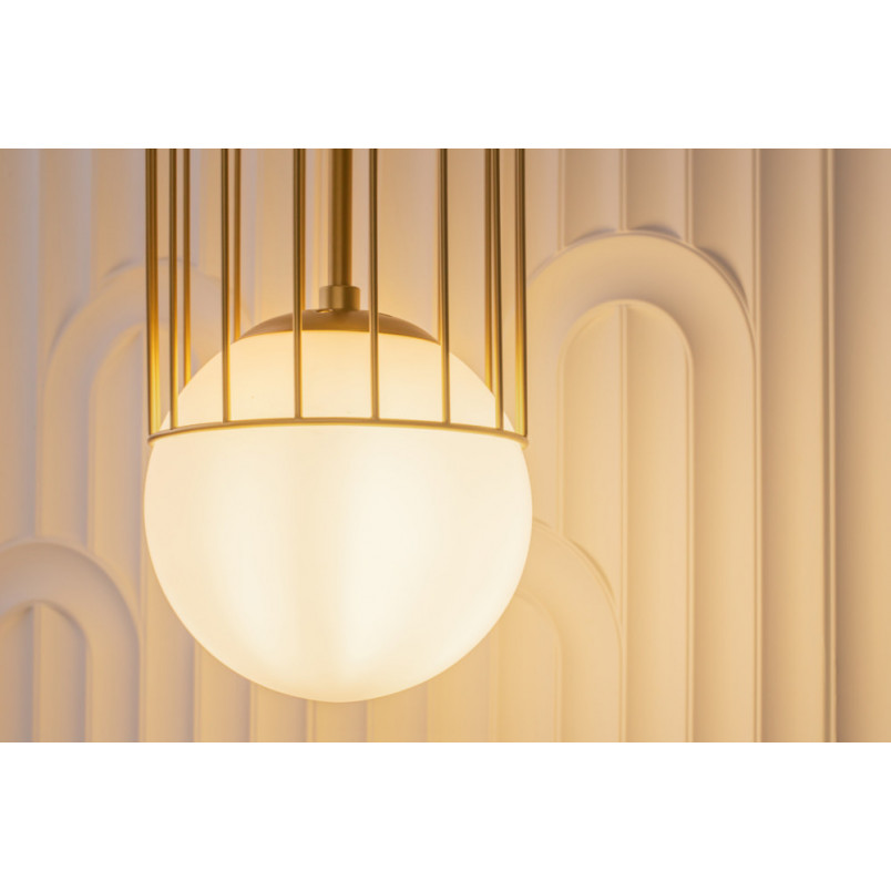 Lampa wisząca Telford - Szkło, Biało-Złota | Maytoni