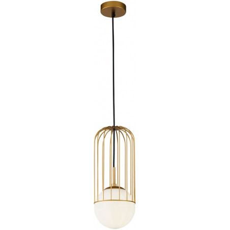 Lampa wisząca Telford Maytoni | Biało-złota kula | Sklep z lampami