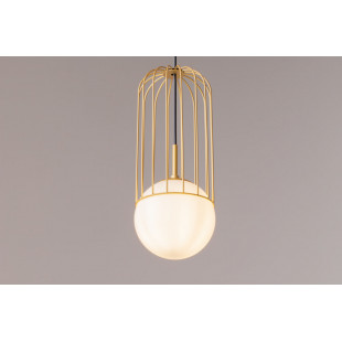 Lampa wisząca Telford Maytoni | Biało-złota kula | Sklep z lampami