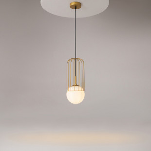 Lampa wisząca Telford Maytoni | Biało-złota kula | Sklep z lampami