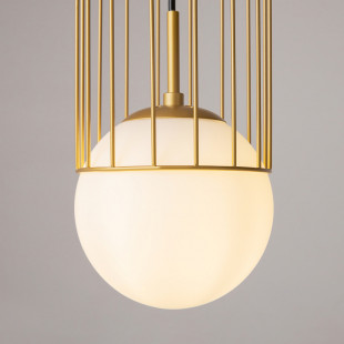 Lampa wisząca Telford Maytoni | Biało-złota kula | Sklep z lampami