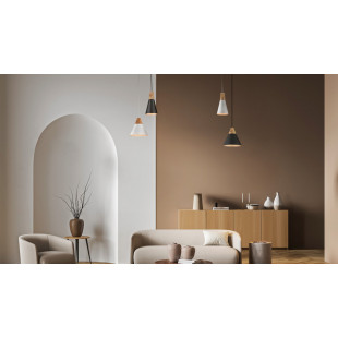 Lampa Wisząca Skandynawska Stożek Bicones Maytoni | Biała 22cm