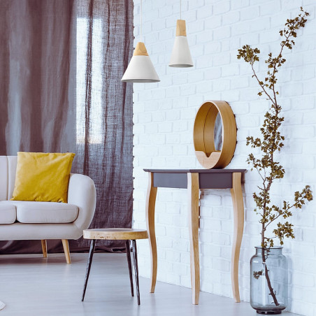 Lampa Wisząca Skandynawska Stożek Bicones Maytoni | Biała 22cm