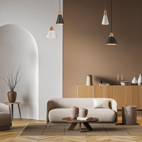Lampa Wisząca Skandynawska Maytoni | Szara, Drewno, E27 - Kup Teraz!