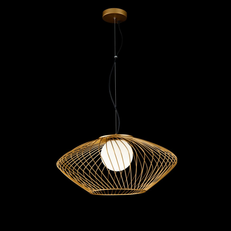 Lampa wisząca Plec Maytoni | Złota, szklana, E27 - Kup teraz!
