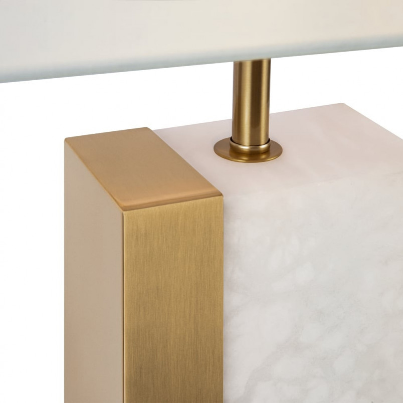 Lampa stołowa Bianco Maytoni | Elegancki design, biało-mosiężna