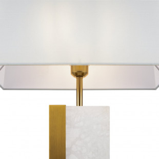 Lampa stołowa Bianco Maytoni | Elegancki design, biało-mosiężna