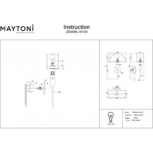 Kinkiet Hampton Prima biały/chrom Maytoni - Elegancki design
