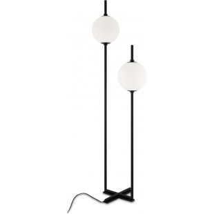 Lampa podłogowa 2 szklane kule The Sixth Sense 150cm biały / czarny Maytoni