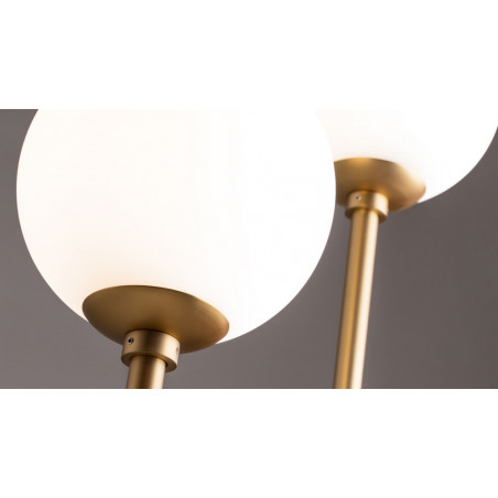 Lampa podłogowa Maytoni The Sixth Sense - Szkło, Biały/Mosiądz | Kup Teraz