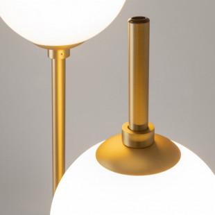 Lampa podłogowa Maytoni The Sixth Sense - Szkło, Biały/Mosiądz | Kup Teraz