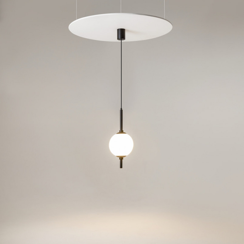 Lampa wisząca Maytoni The Sixth Sense | Kula szklana, biały/czarny