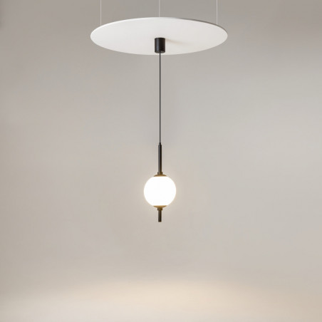Lampa wisząca Maytoni The Sixth Sense | Kula szklana, biały/czarny