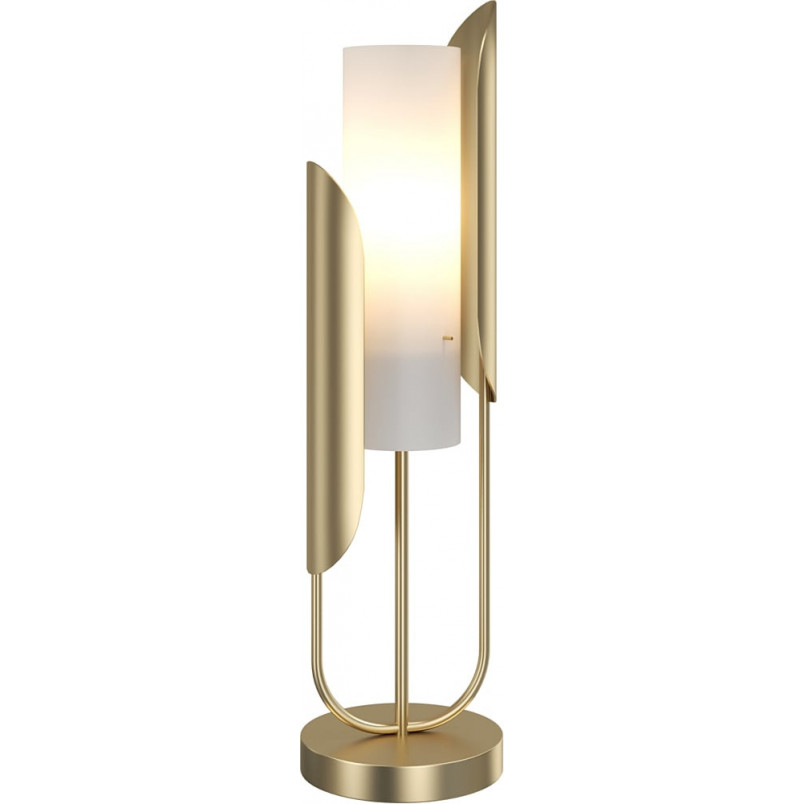 Lampa Cipresso Maytoni: Elegancka biało-złota lampa szklana