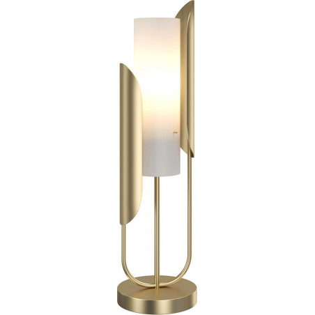 Lampa Cipresso Maytoni: Elegancka biało-złota lampa szklana