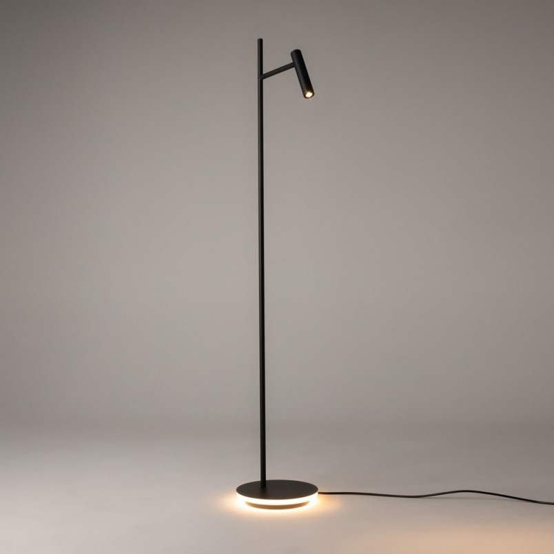 Lampa podłogowa Estudo LED czarna - Maytoni | Minimalistyczny design