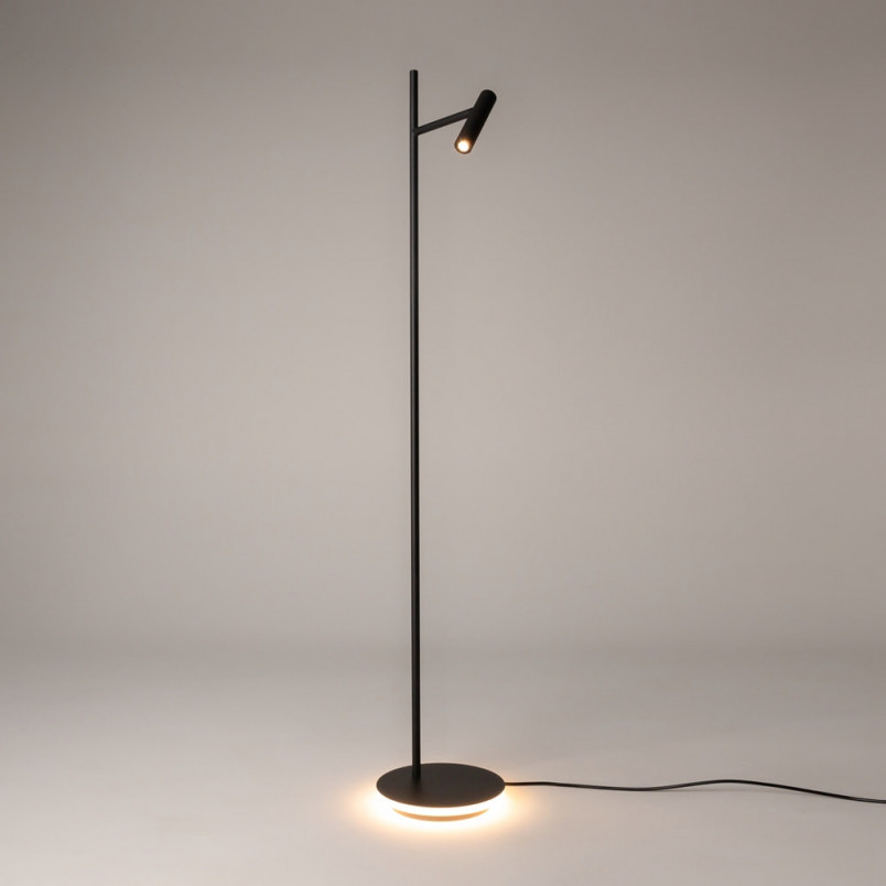Lampa podłogowa Estudo LED czarna - Maytoni | Minimalistyczny design