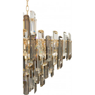 Żyrandol wiszący szklany Flare 60,8cm złoty Maytoni