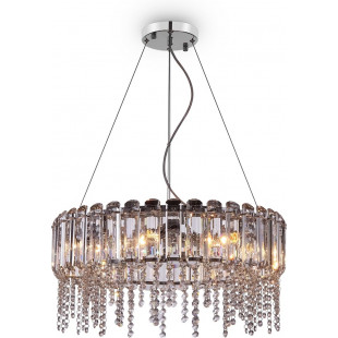 Lampa wisząca okrągła kryształowa Hail 60,5cm chrom / przeźroczysty Maytoni