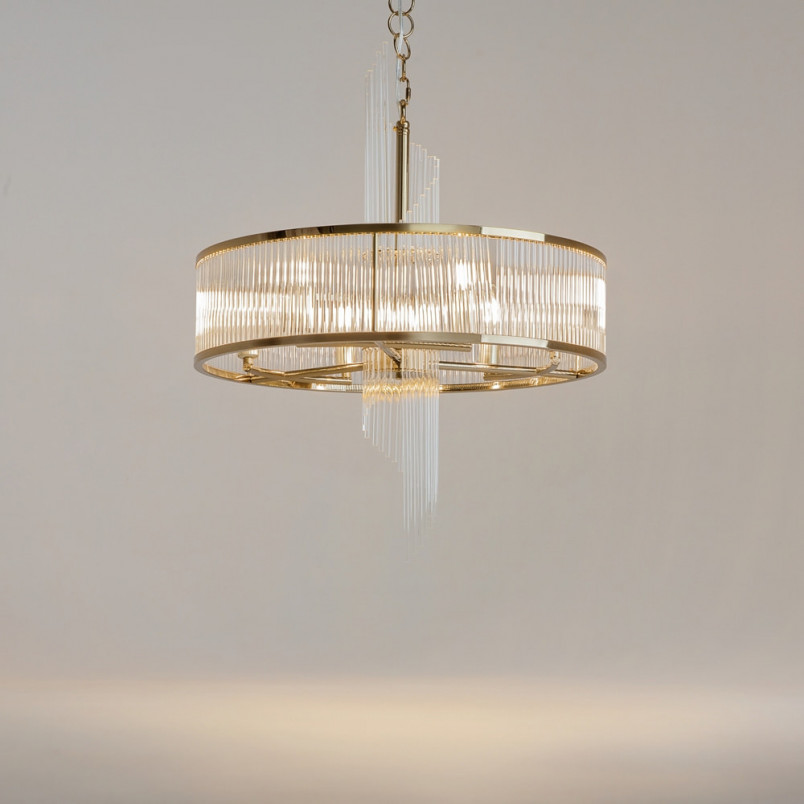 Lampa wisząca Hampton Frame Maytoni - Szkło Przezroczyste/Złote