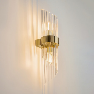 Kinkiet Hampton Frame Maytoni: Szkło, Złoto - Luksusowy Design