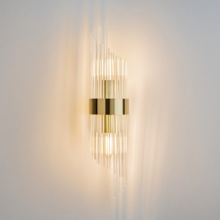 Kinkiet Hampton Frame Maytoni: Szkło, Złoto - Luksusowy Design