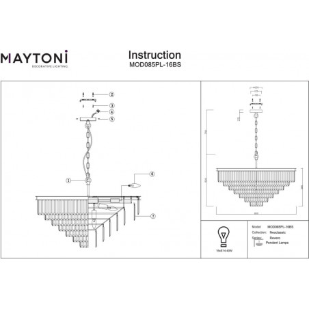 Żyrandol Kryształowy Revero 80cm Złoty Maytoni - Luksus i Blask