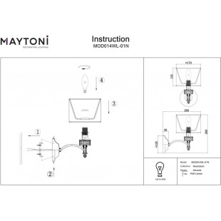 Kinkiet Hampton Alicante Maytoni - Elegancki design | Sklep z oświetleniem